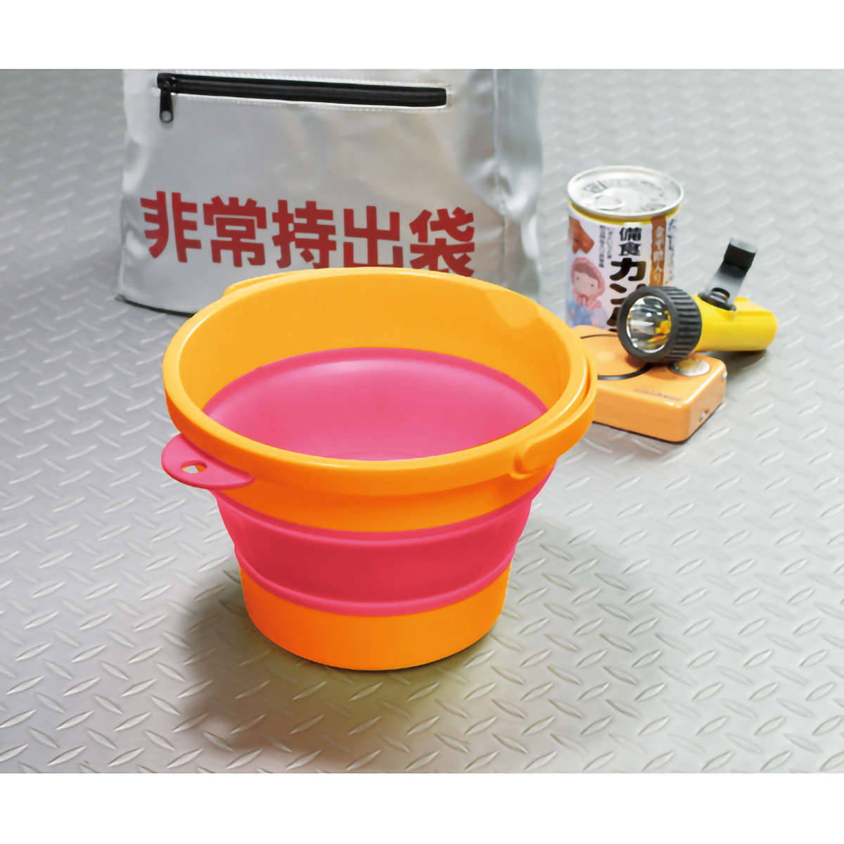 伊勢藤　ソフトバケツミニ　オレンジ