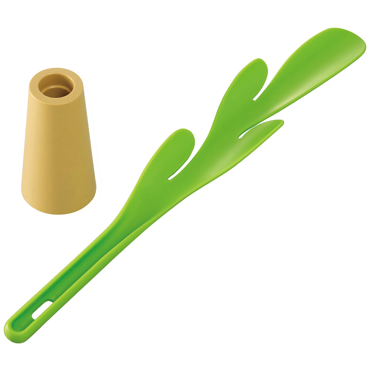 伊勢藤　カクタス（スタンド付き靴べら）　グリーン