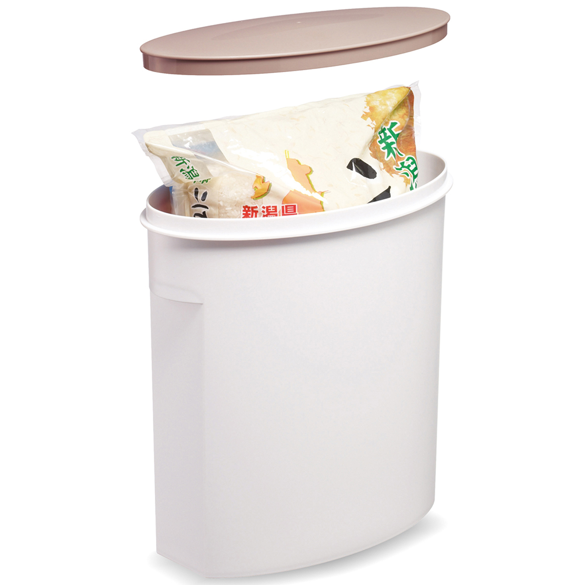 伊勢藤　お米袋そのまま保存ケース　５ｋｇ　ホワイト