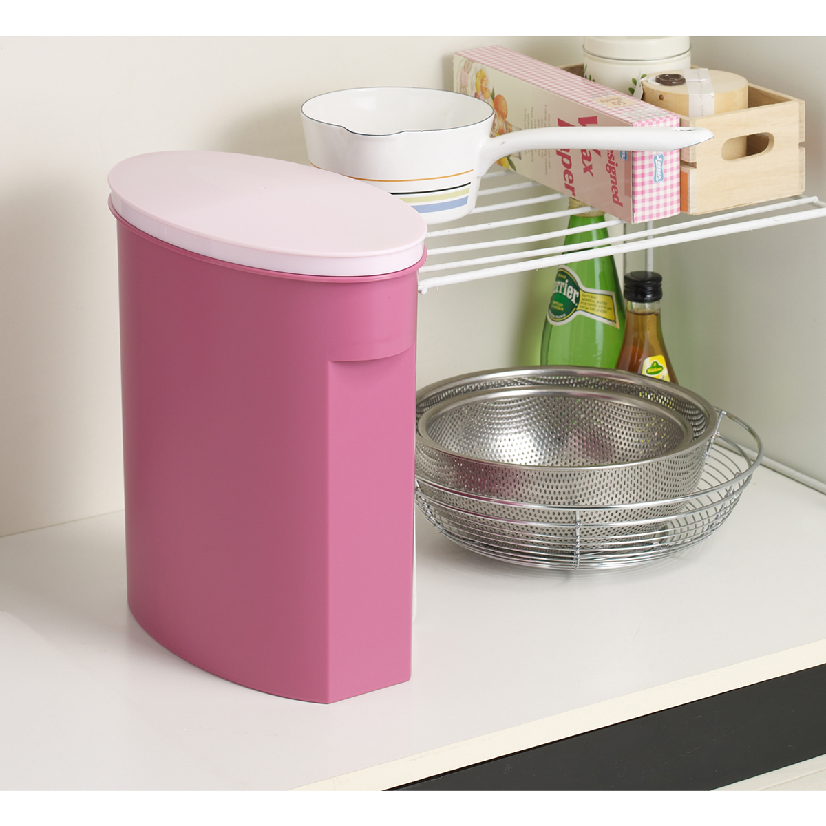 伊勢藤　お米袋そのまま保存ケース　５ｋｇ　ピンク