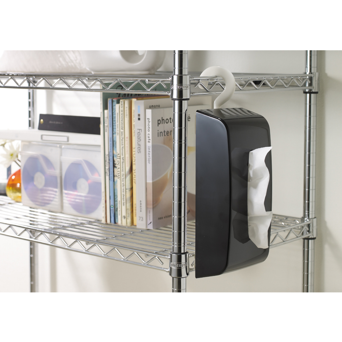 伊勢藤　ティッシュペーパーボックス　ブラック