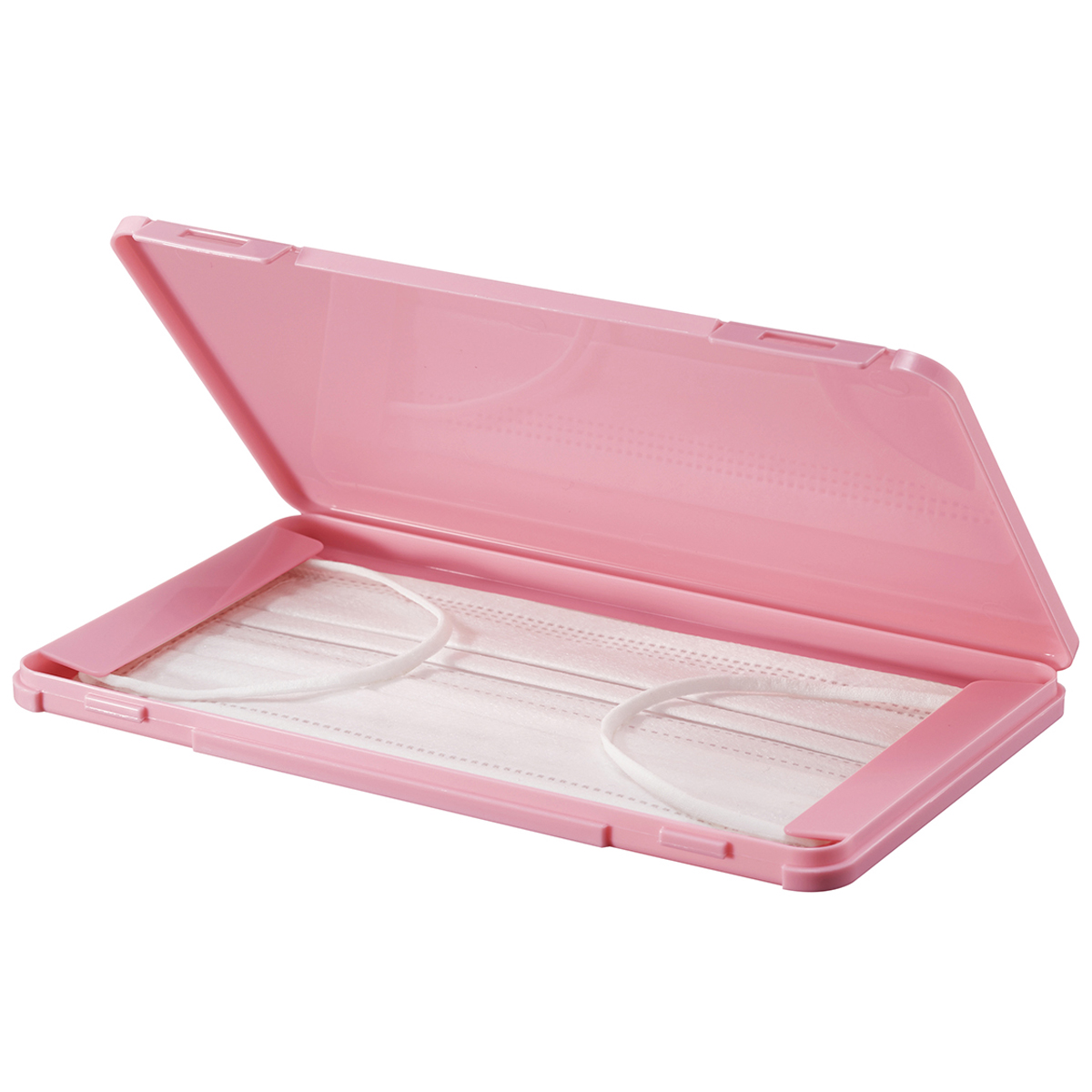 伊勢藤　ポータブルマスクケース　ピンクチェック