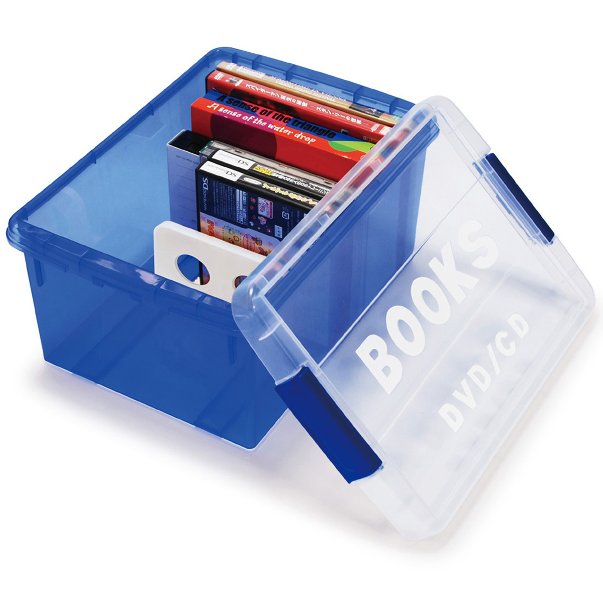 伊勢藤　ブック＆メディアケース　ミニ　ブルー