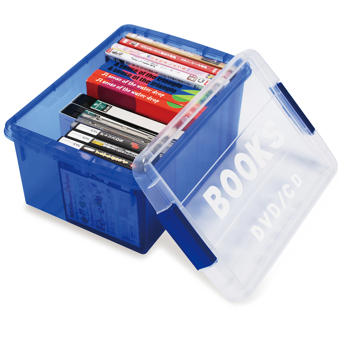 伊勢藤　ブック＆メディアケース　ミニ　ブルー