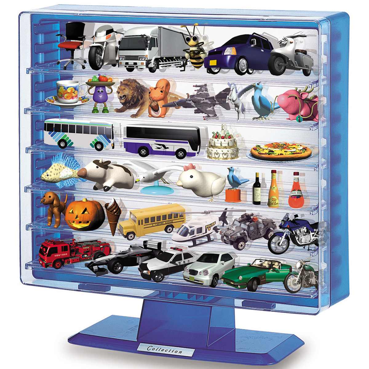 伊勢藤　コレクションケース　ＳＴ６０６（スタンドタイプ）　クリアブルー