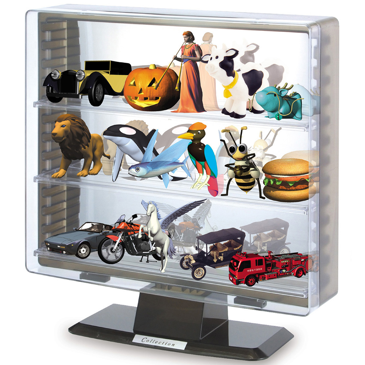 伊勢藤　コレクションケース　ＳＴ６０６（スタンドタイプ）　クリアブラック