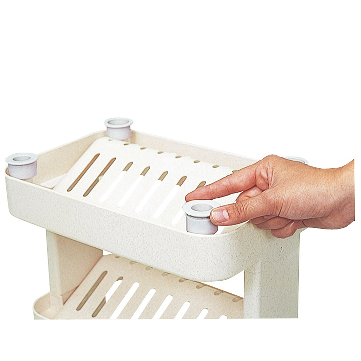 伊勢藤　湯楽　３段　アイボリー