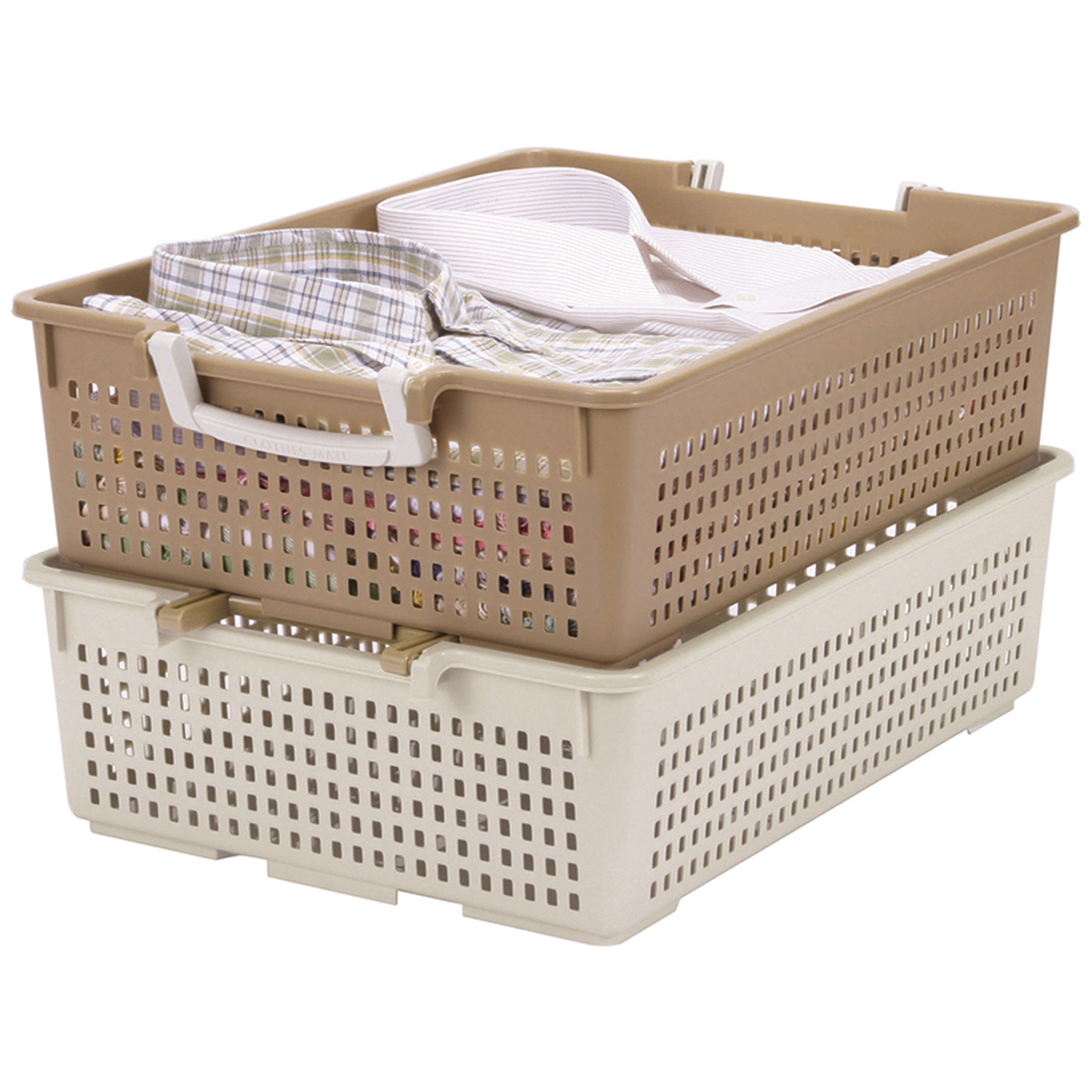 伊勢藤　フリーバスケットＬ　アイボリー