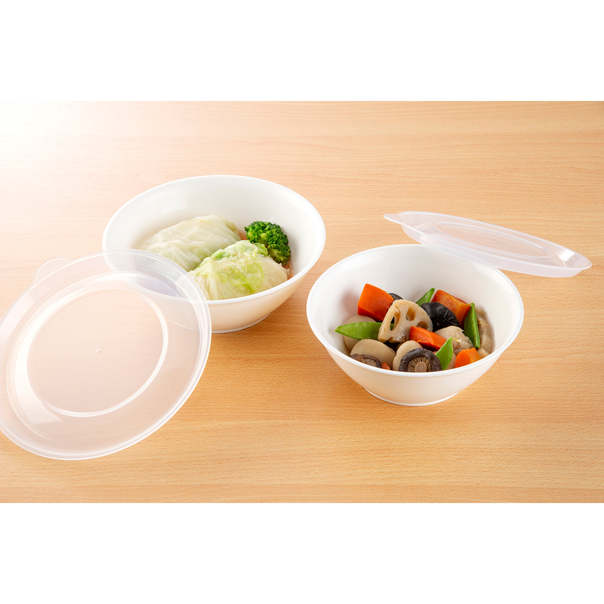 そのまま食卓に出せる保存容器 L ホワイト | かぜとゆきオンラインショップ