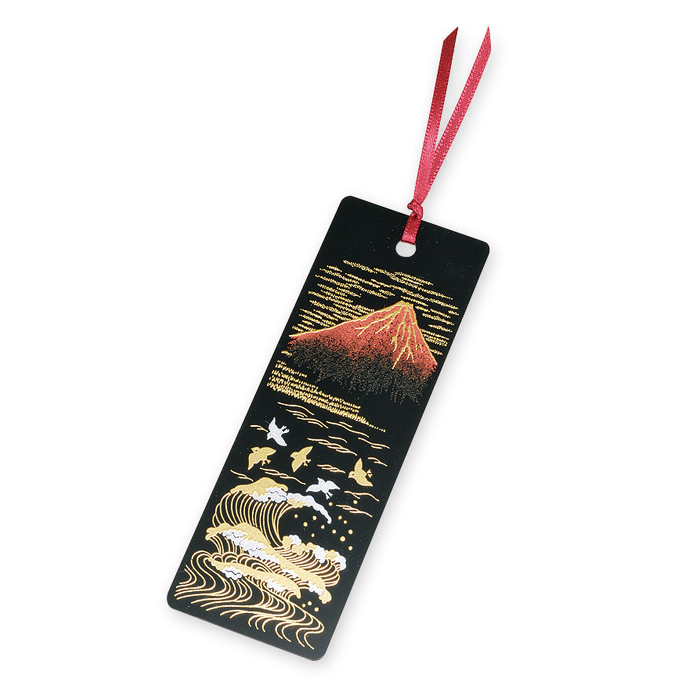 蒔絵しおり 波に赤富士