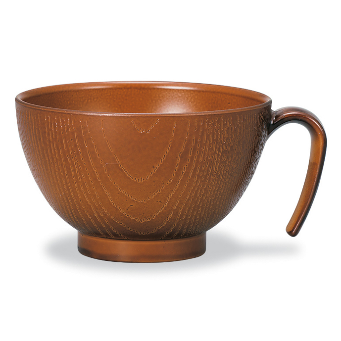 レンジ手付木目椀（S） ライトブラウン