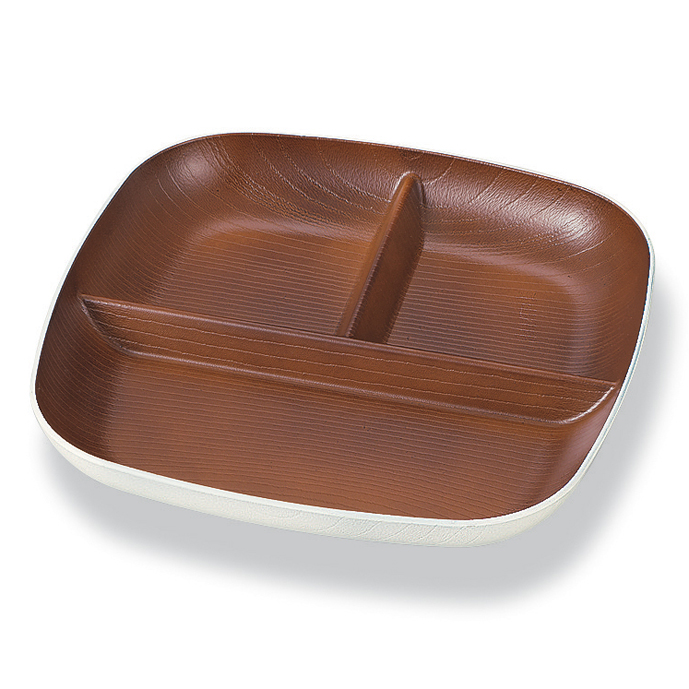 欅杢目スクウェアプレート W&B