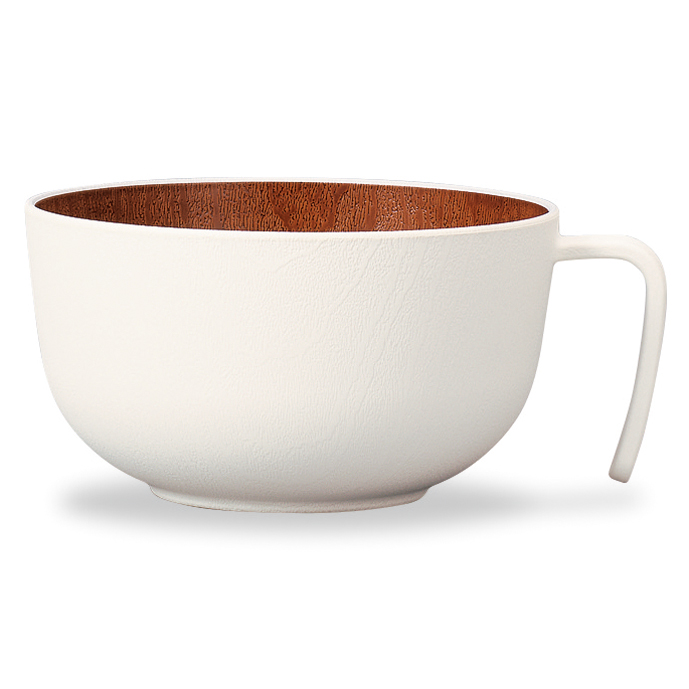 持ち手付スープボウル W&B