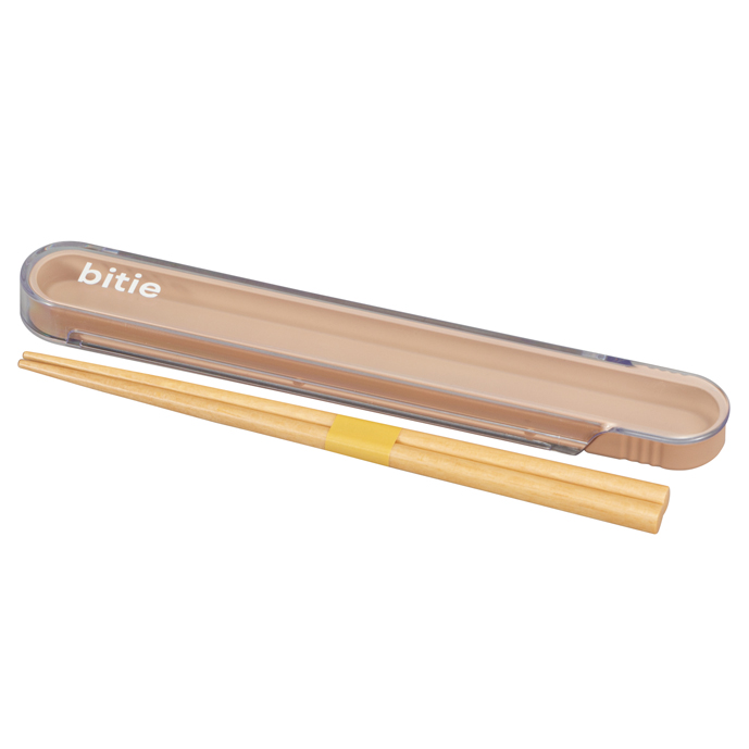 bitie 箸・箸箱セット 18cm BE（ベージュ）