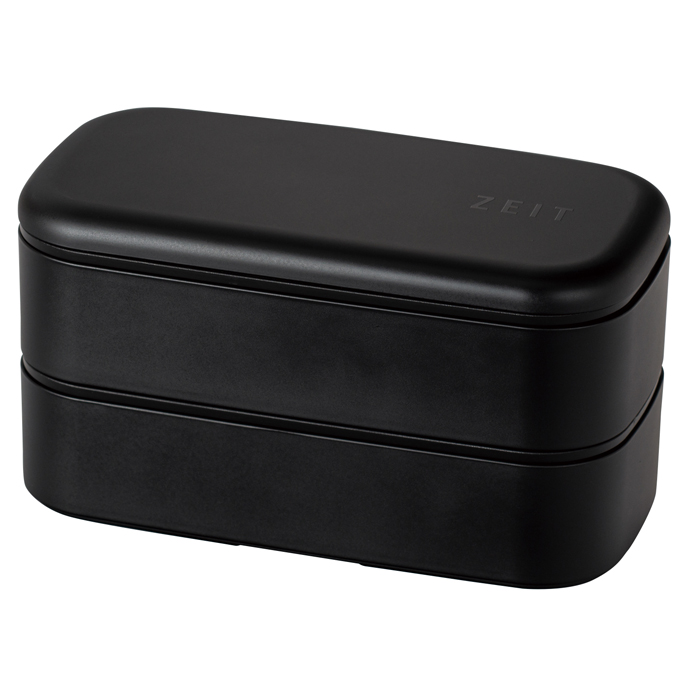 ZEIT 抗菌二段ランチBOX BK（ブラック）