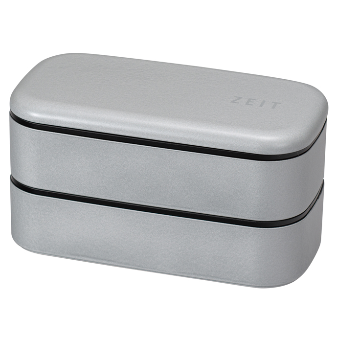 ZEIT 抗菌二段ランチBOX SV（シルバー）