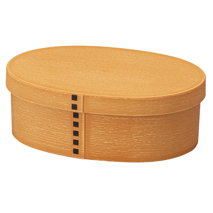 抗菌わっぱ小判一段ランチBOX（大） 白木