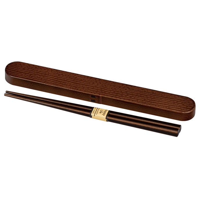 箸・わっぱ箸箱セット 18cm 茶