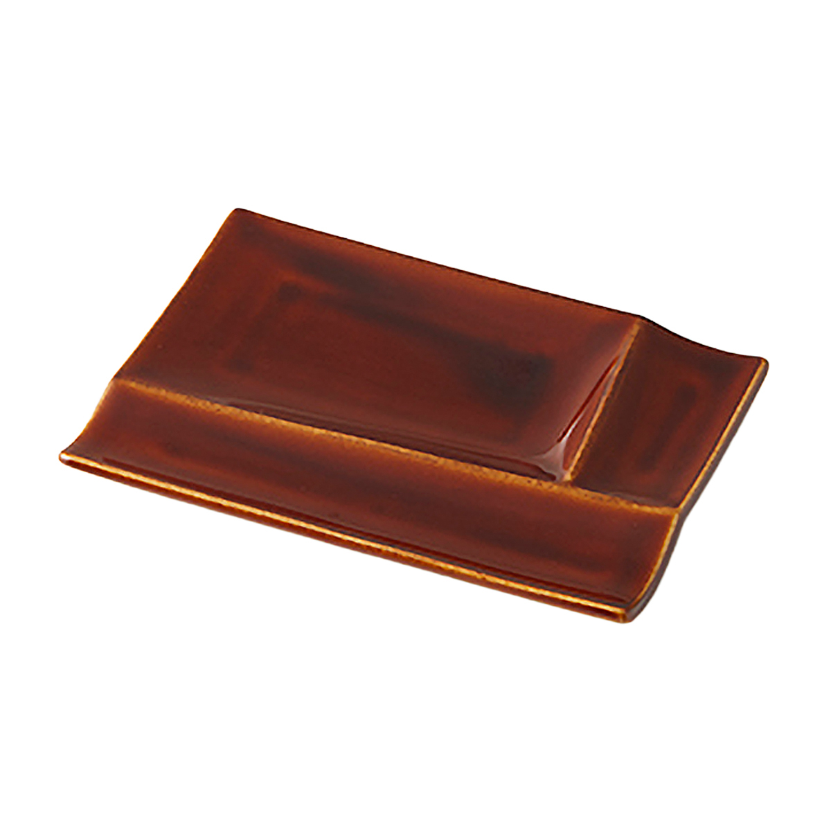 深山　isola（イゾラ）パレットプレートS　飴釉