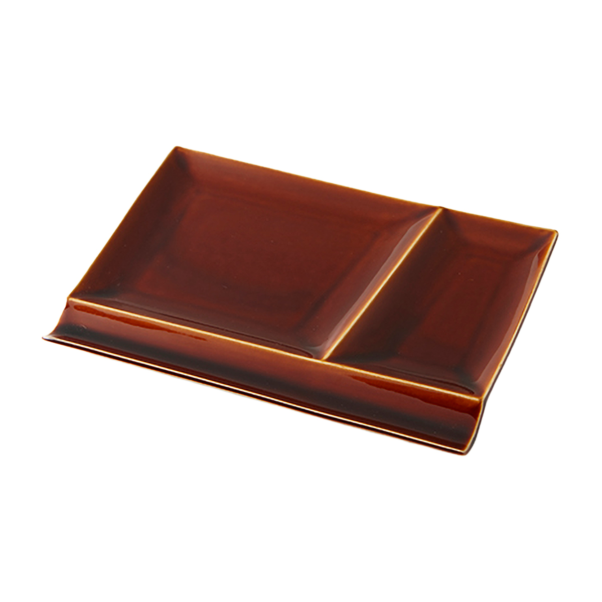 深山　isola（イゾラ）パレットプレートL　飴釉