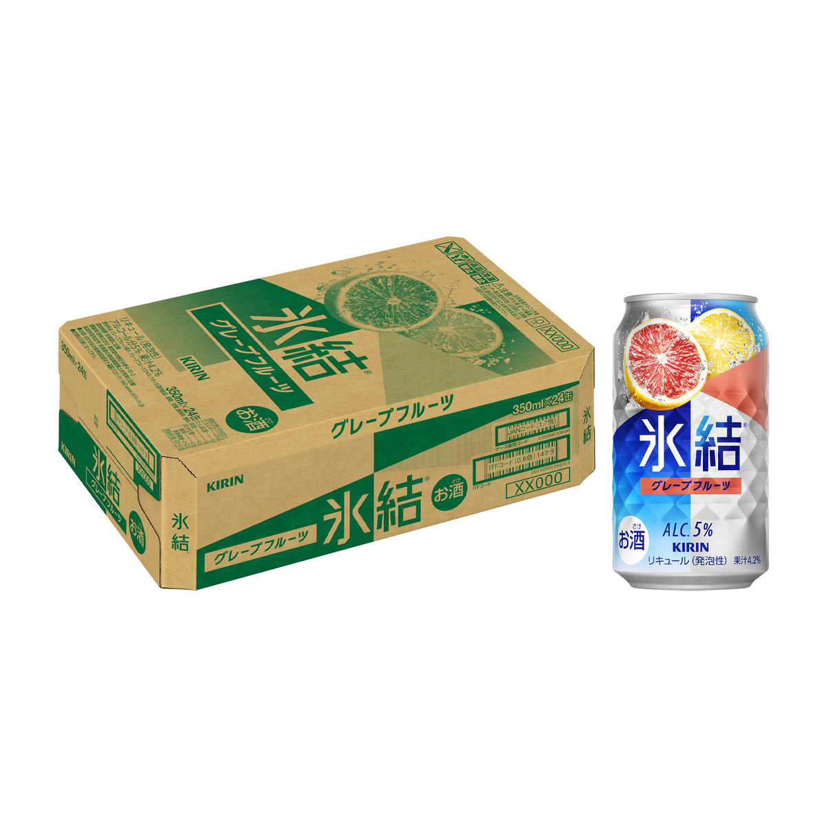 キリン　氷結　グレープフルーツ　350ml缶【ケース24本】【チューハイ】