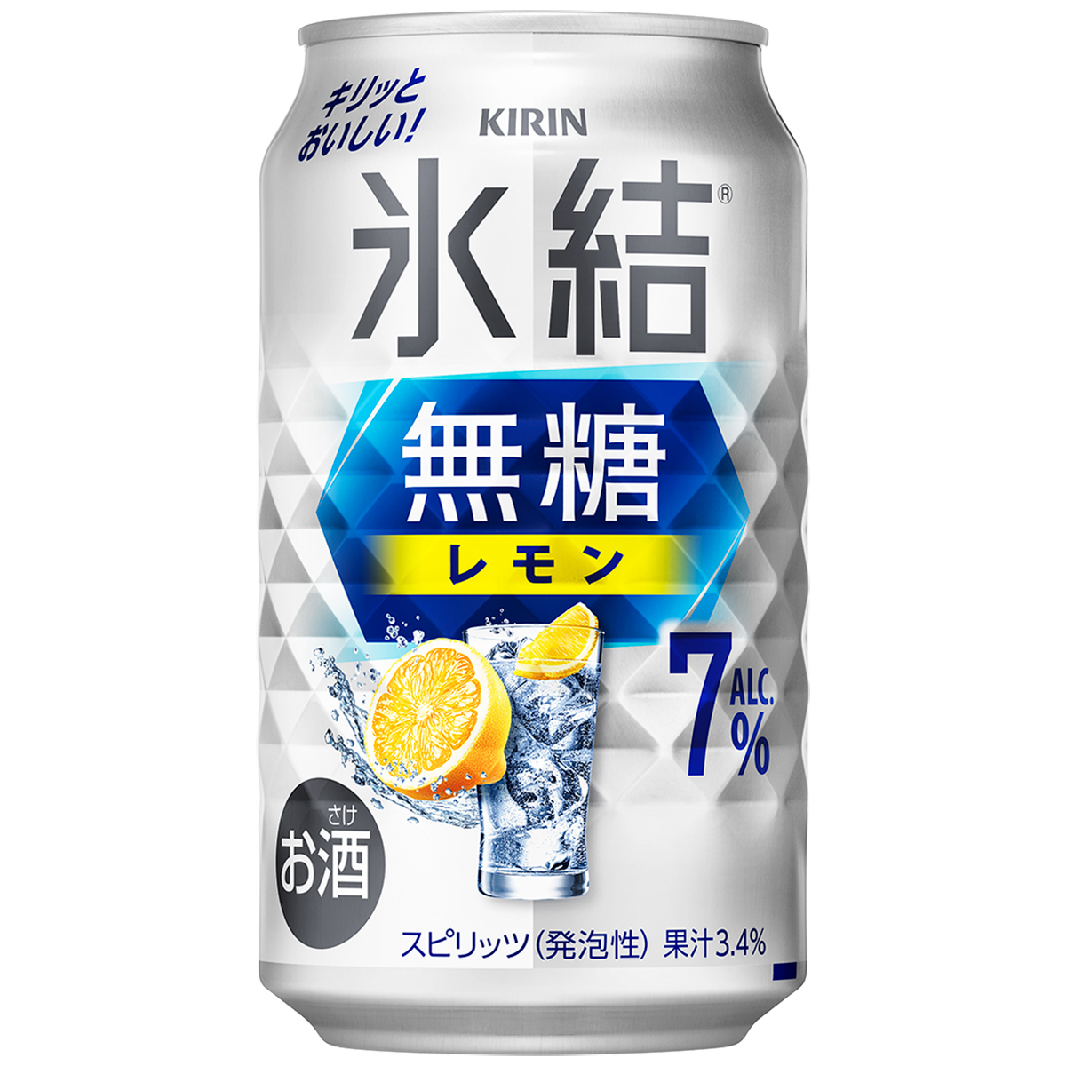 キリン　氷結　無糖レモン　7％　350ml缶【ケース24本】【チューハイ】