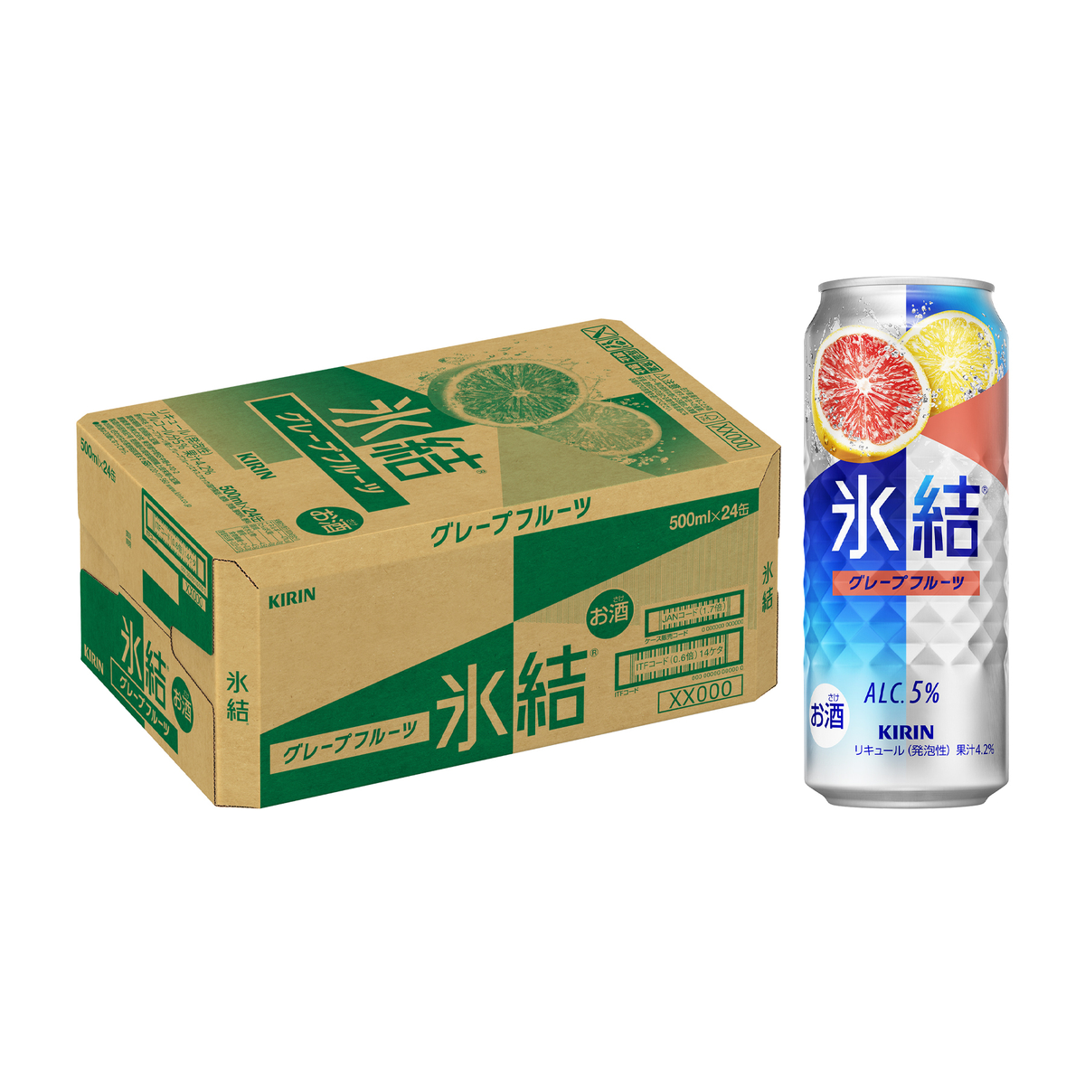キリン　氷結　グレープフルーツ　500ml缶【ケース24本】【チューハイ】