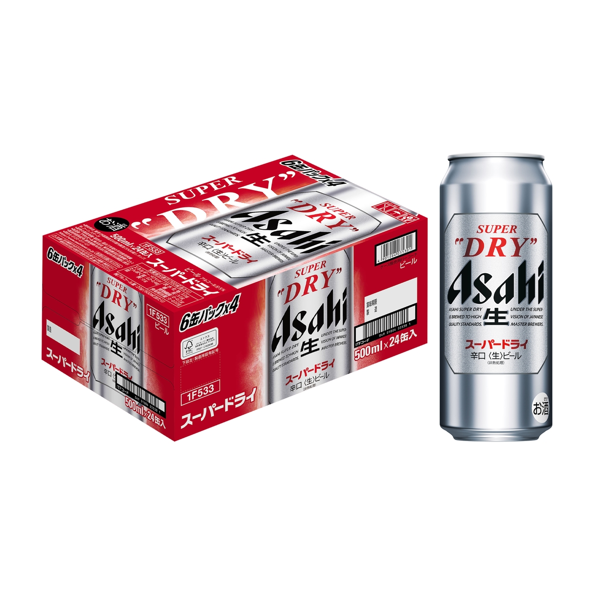 アサヒ スーパードライ 500ml缶 【ケース24本】 【ビール】 | かぜと