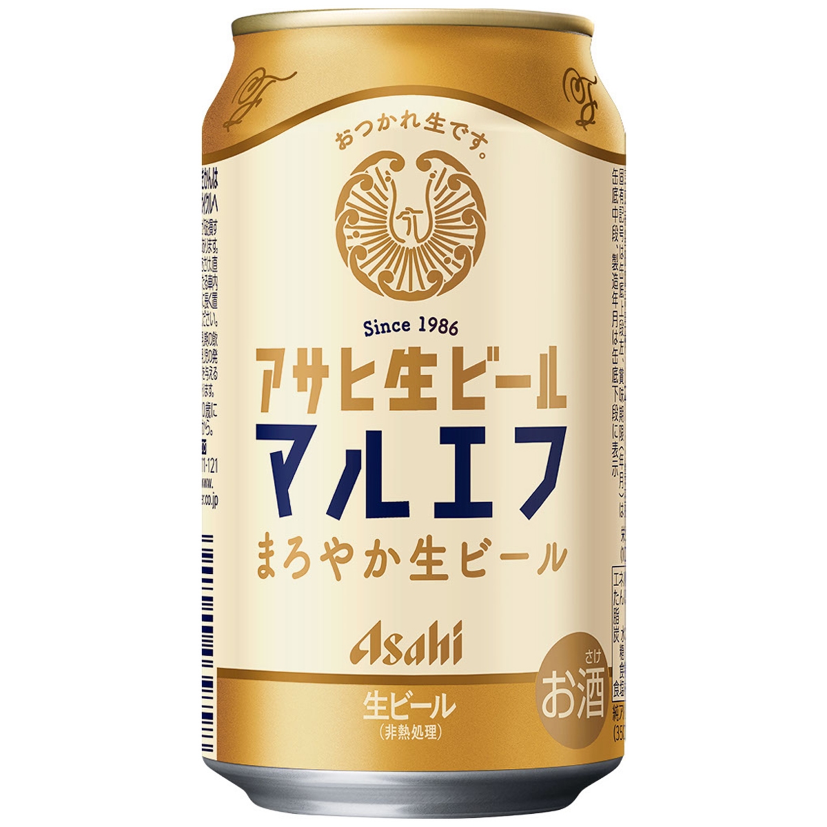 アサヒ 生ビール マルエフ 350ml缶 【ケース24本】 【ビール】 | かぜ