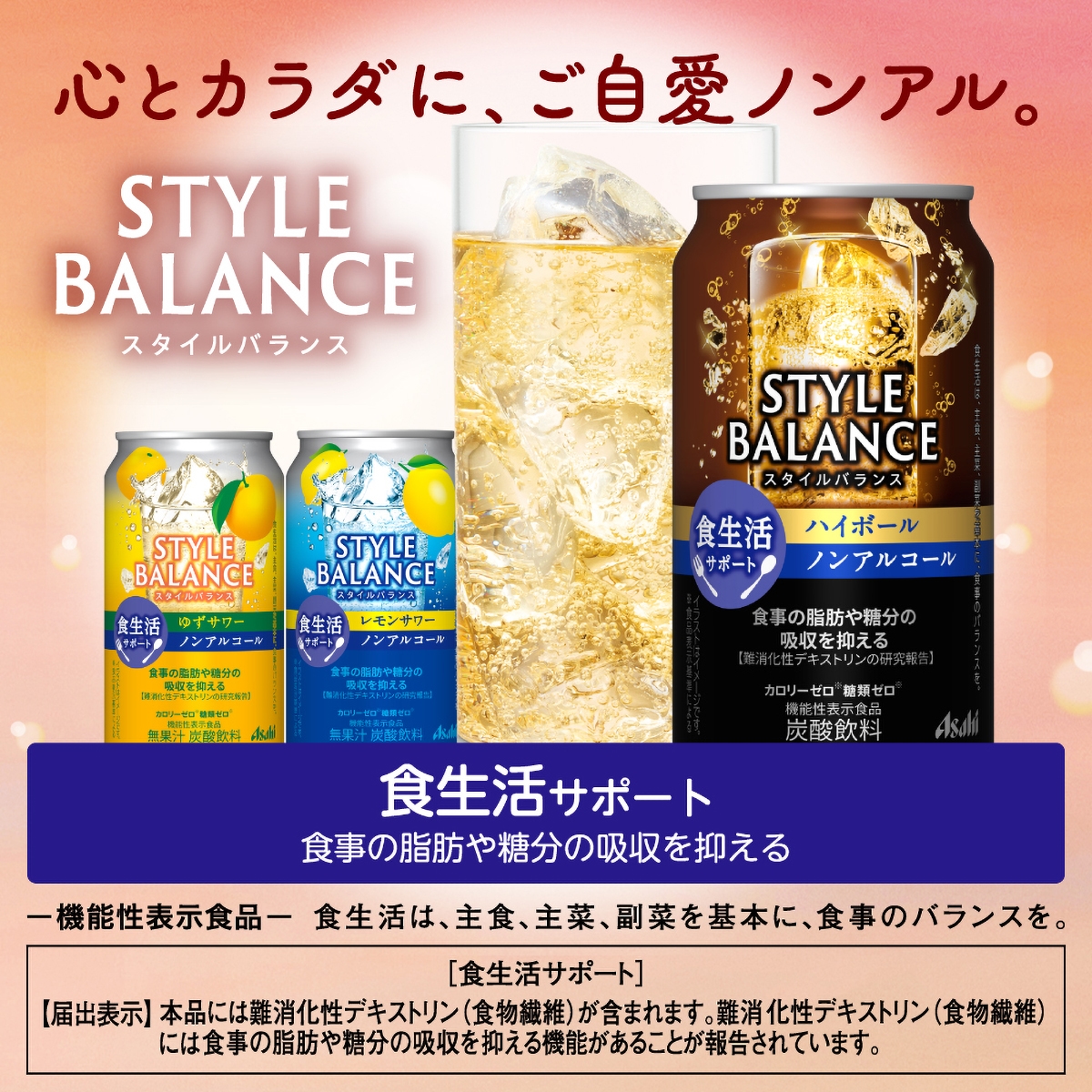 アサヒ スタイルバランス 食生活サポート ハイボールノンアルコール
