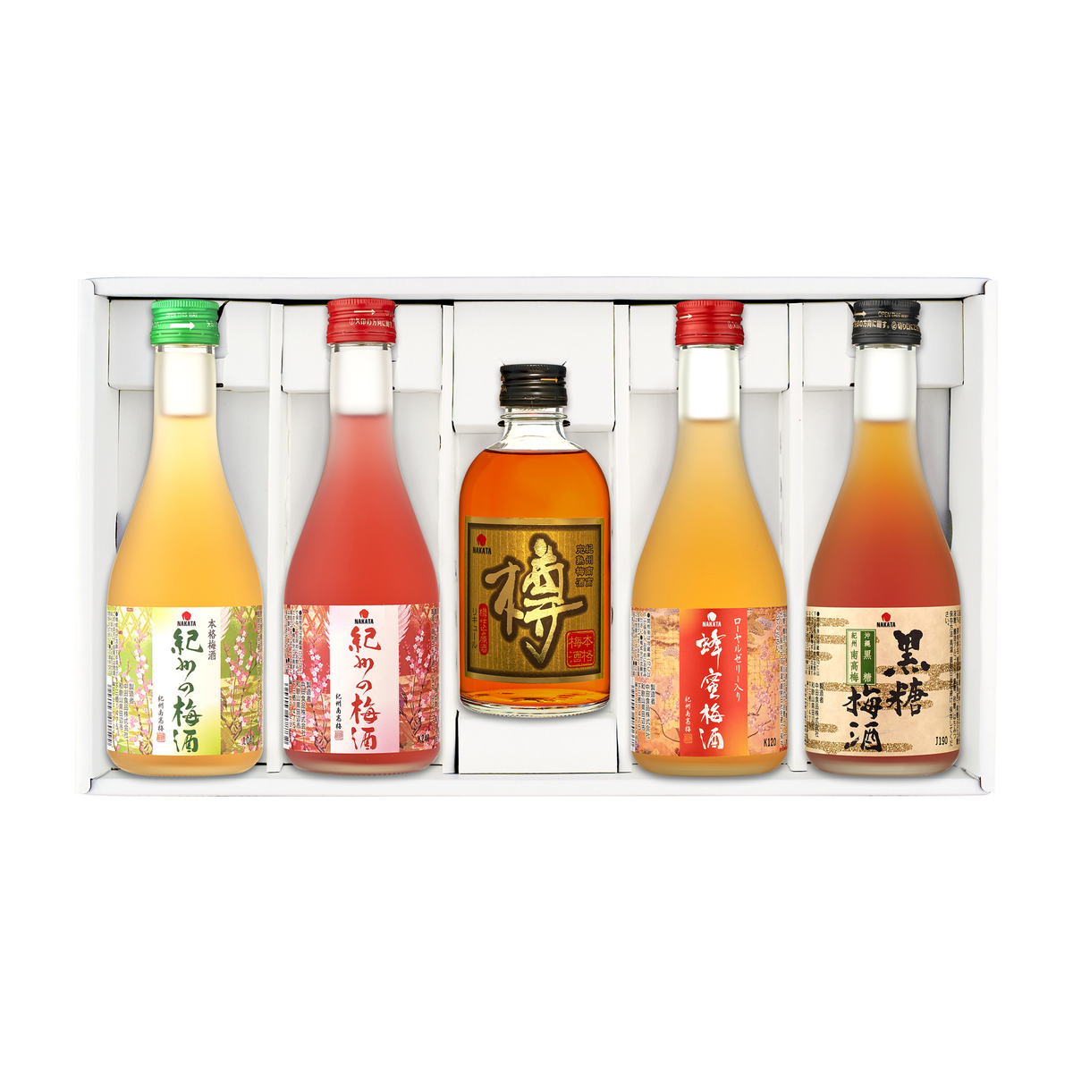 中田食品　梅酒のみくらべセット（白・赤・樽・蜂蜜・黒糖）300ml×5本　【リキュール　和歌山県】