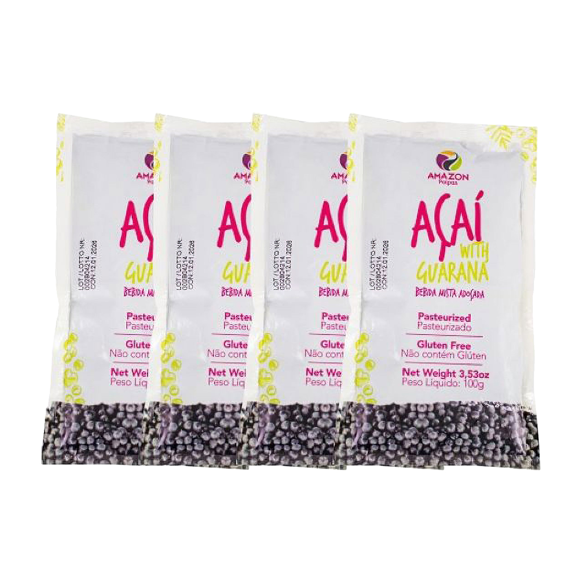 【冷凍】【AMAZON POLPAS】アサイーピューレプレミアム（加糖）100g×4パック