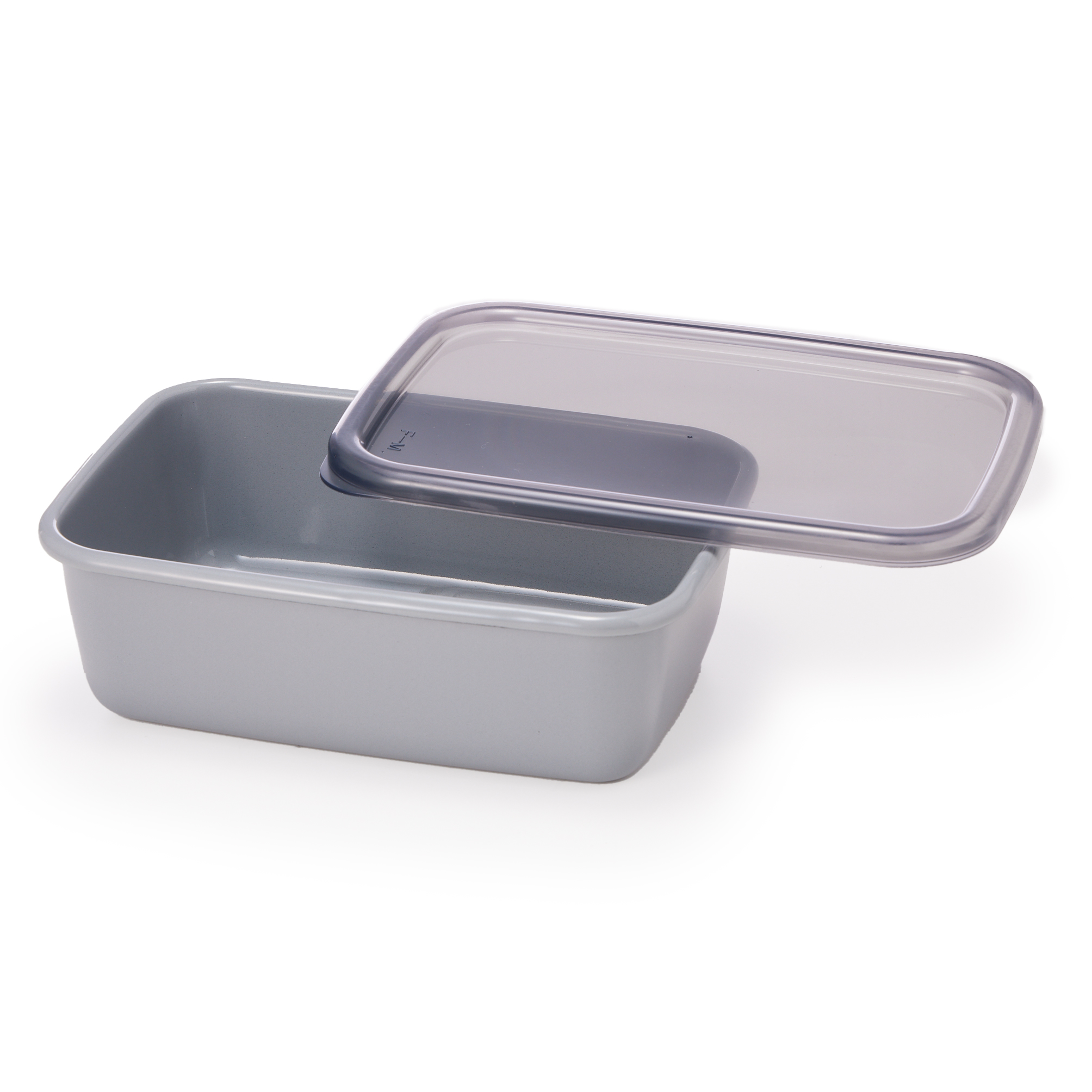 【野田琺瑯】＋Gray レクタングル深型Mシール蓋付