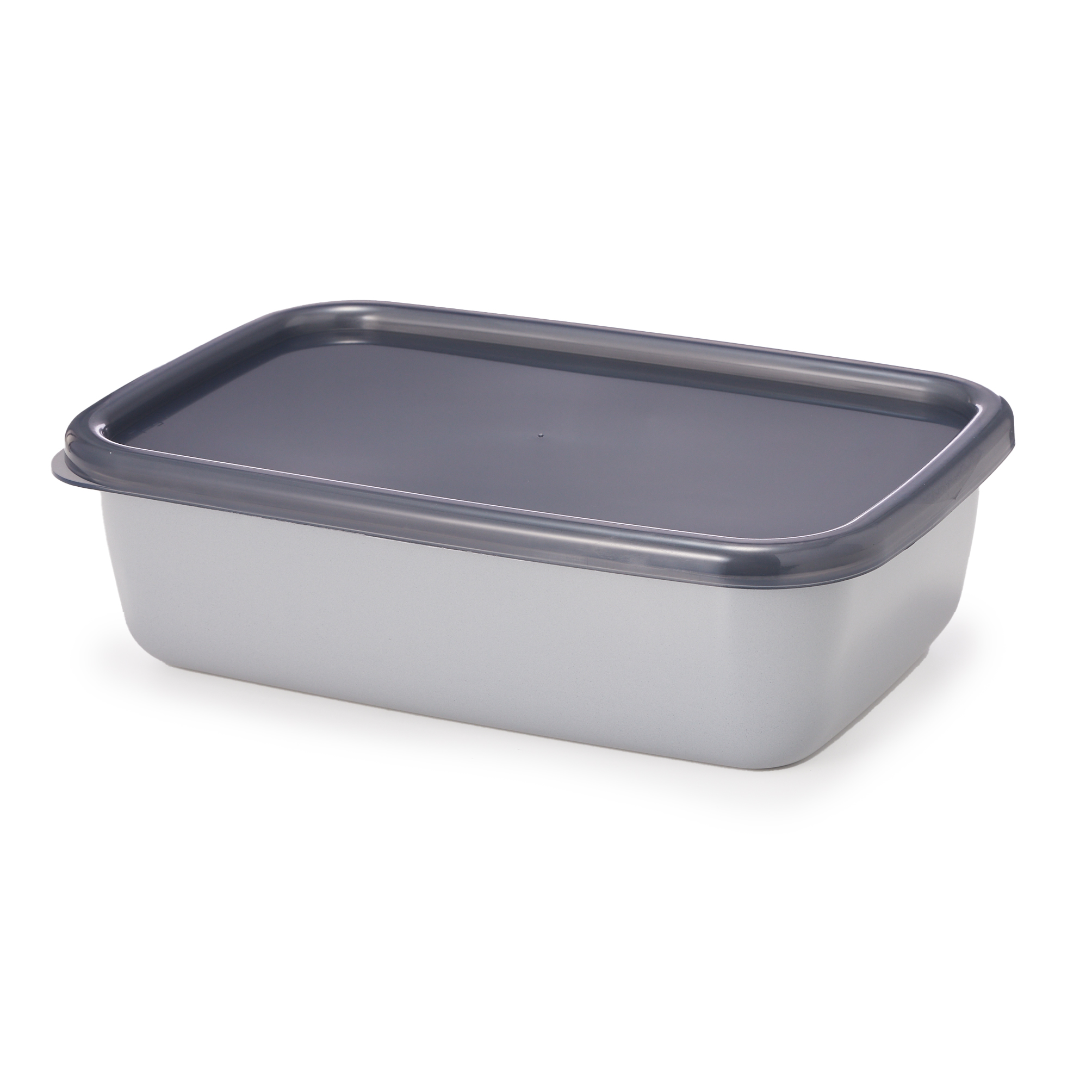 【野田琺瑯】＋Gray レクタングル深型Lシール蓋付
