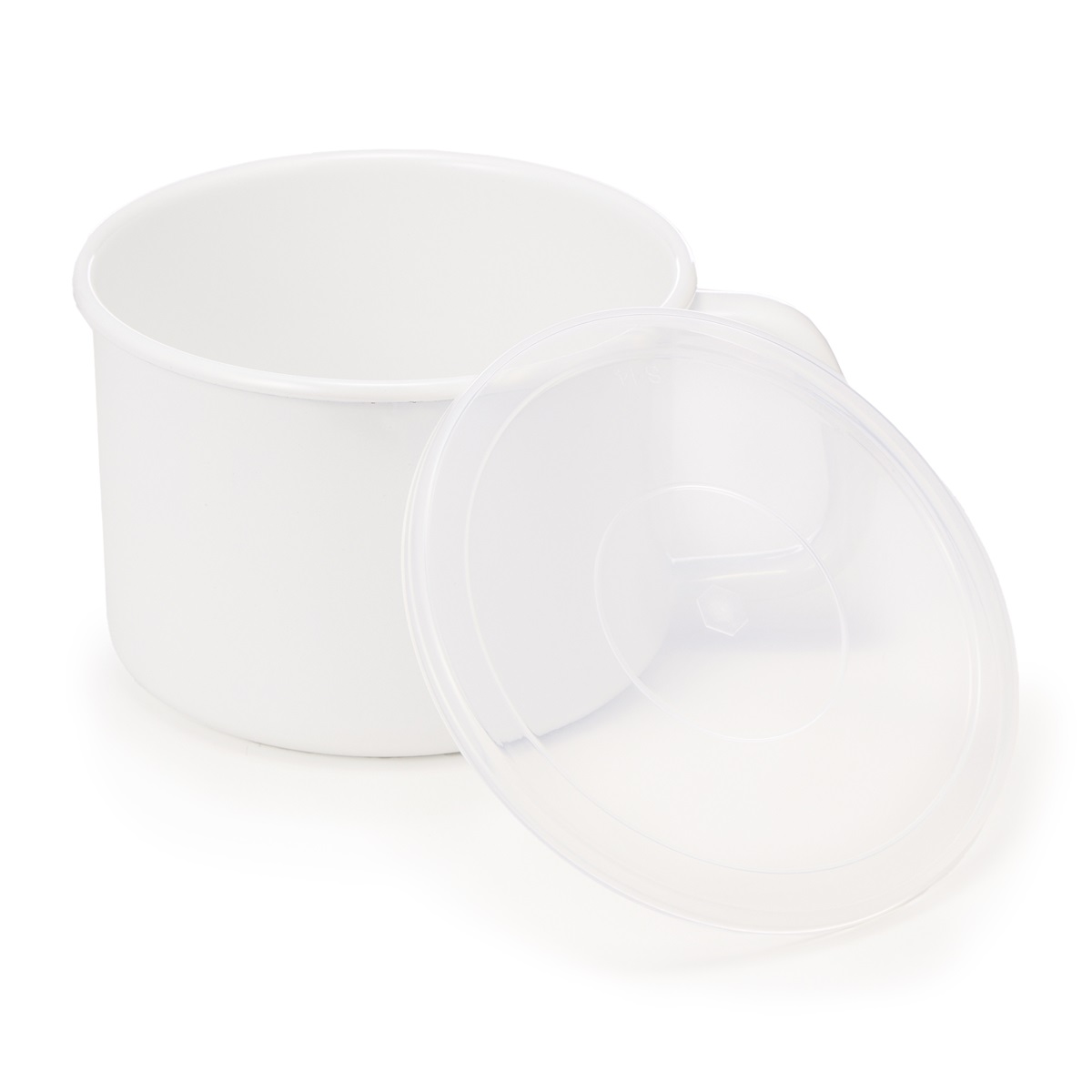 【野田琺瑯】WhiteSeries持ち手付ストッカー丸型Lシール蓋付