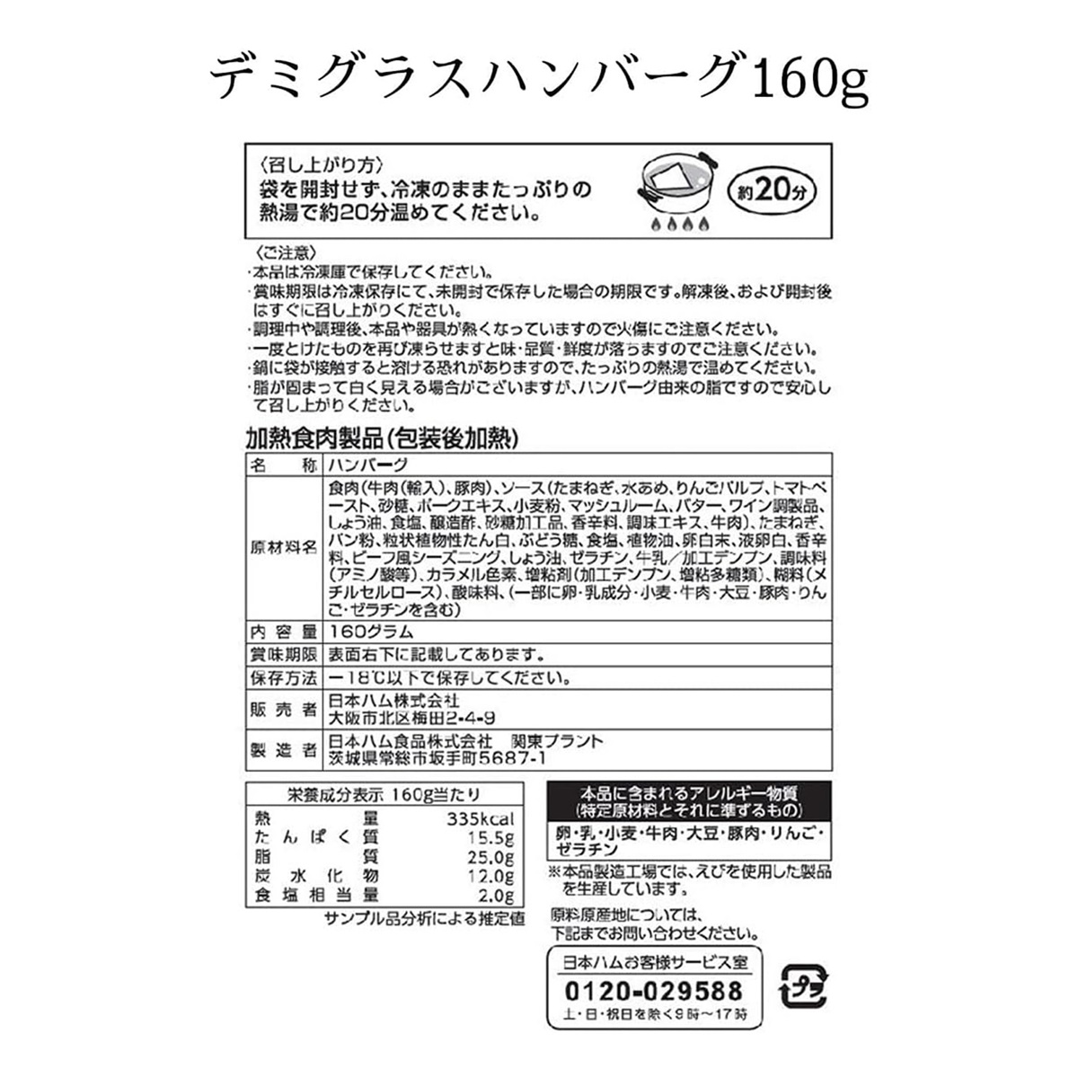 【直送】【冷凍】肉汁あふれるデミグラスソースハンバーグ 6p入り