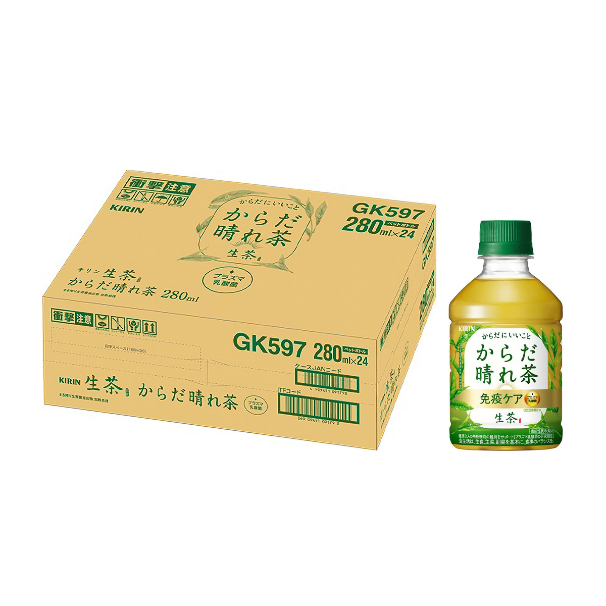 キリン　生茶　からだ晴れ茶280ml　PET（ケース24本）