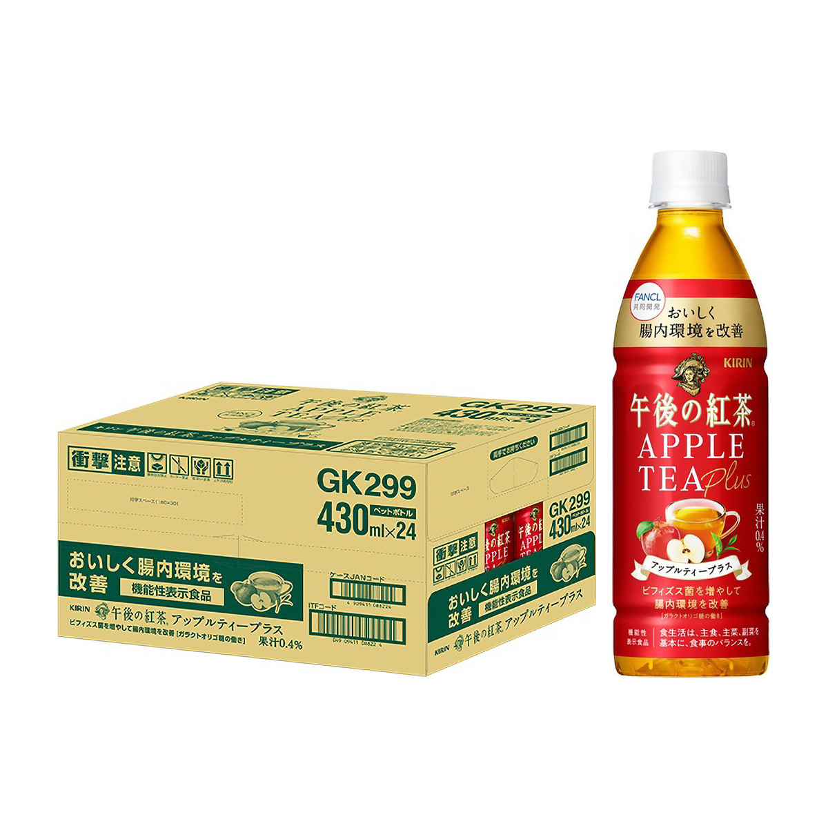 キリン　午後の紅茶　アップルティープラス430mlPET（ケース24本）