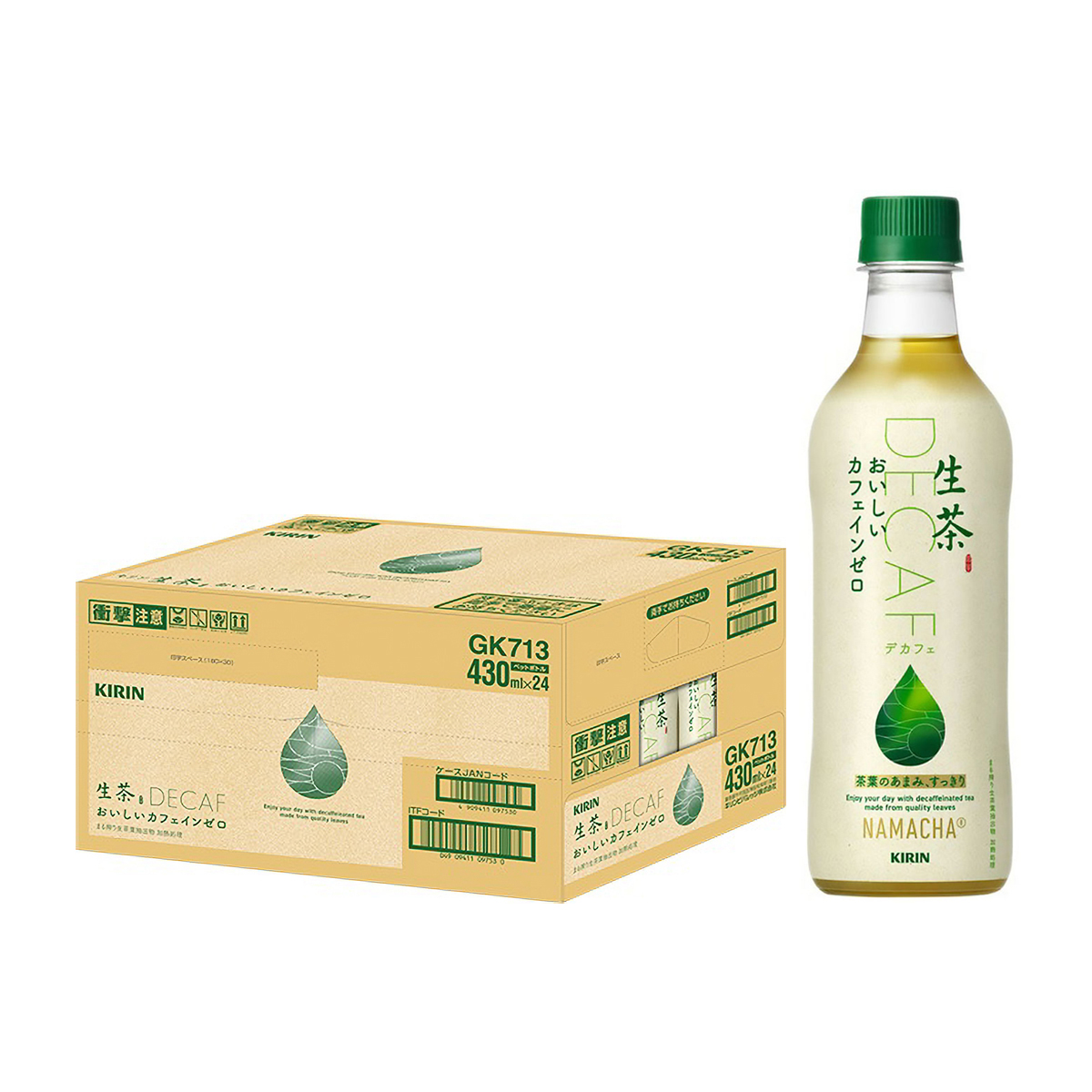 キリン生茶　おいしいカフェインゼロ430mlPET（ケース24本）
