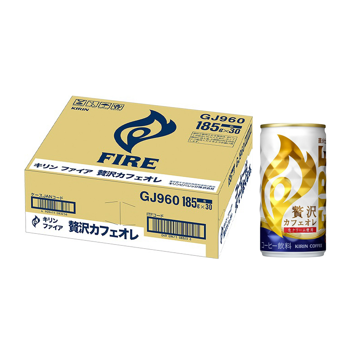 キリン　ファイア　贅沢カフェオレ　１８５ｇ缶（ケース30本）