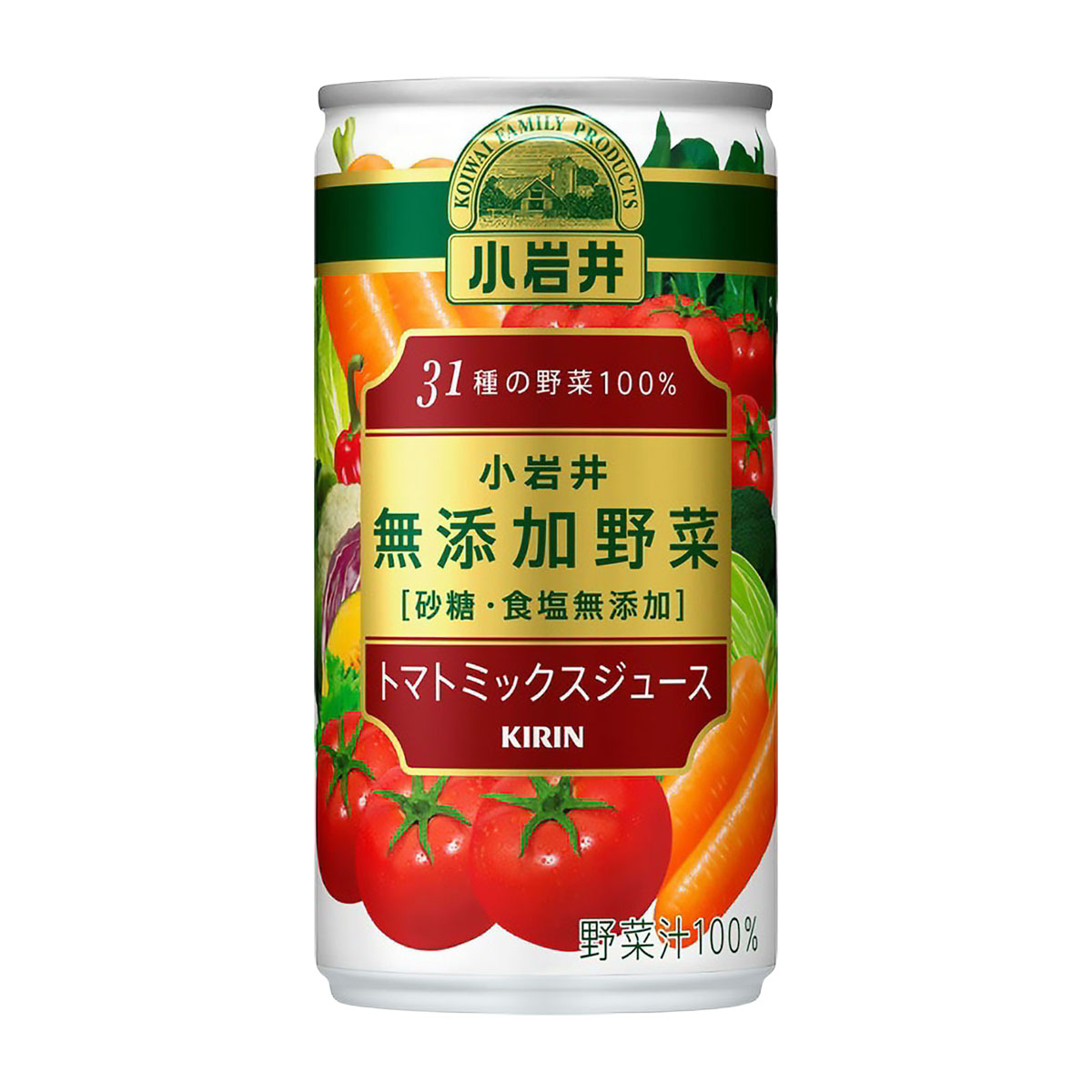キリン　小岩井　無添加野菜　３１種の野菜１００％　１９０ｇ缶 260228