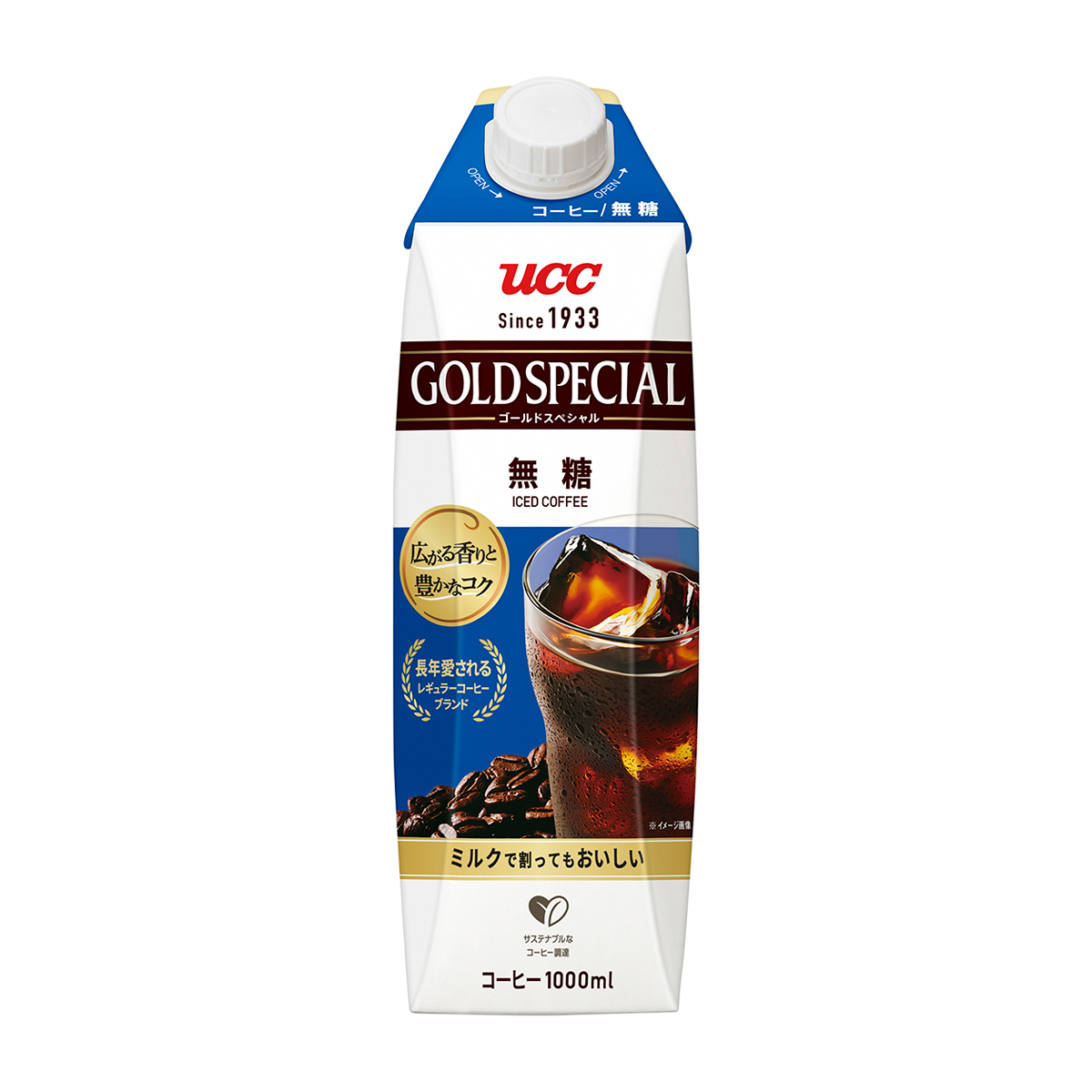 UCC　ゴールドスペシャルアイスコーヒー無糖　1000ml(単品)