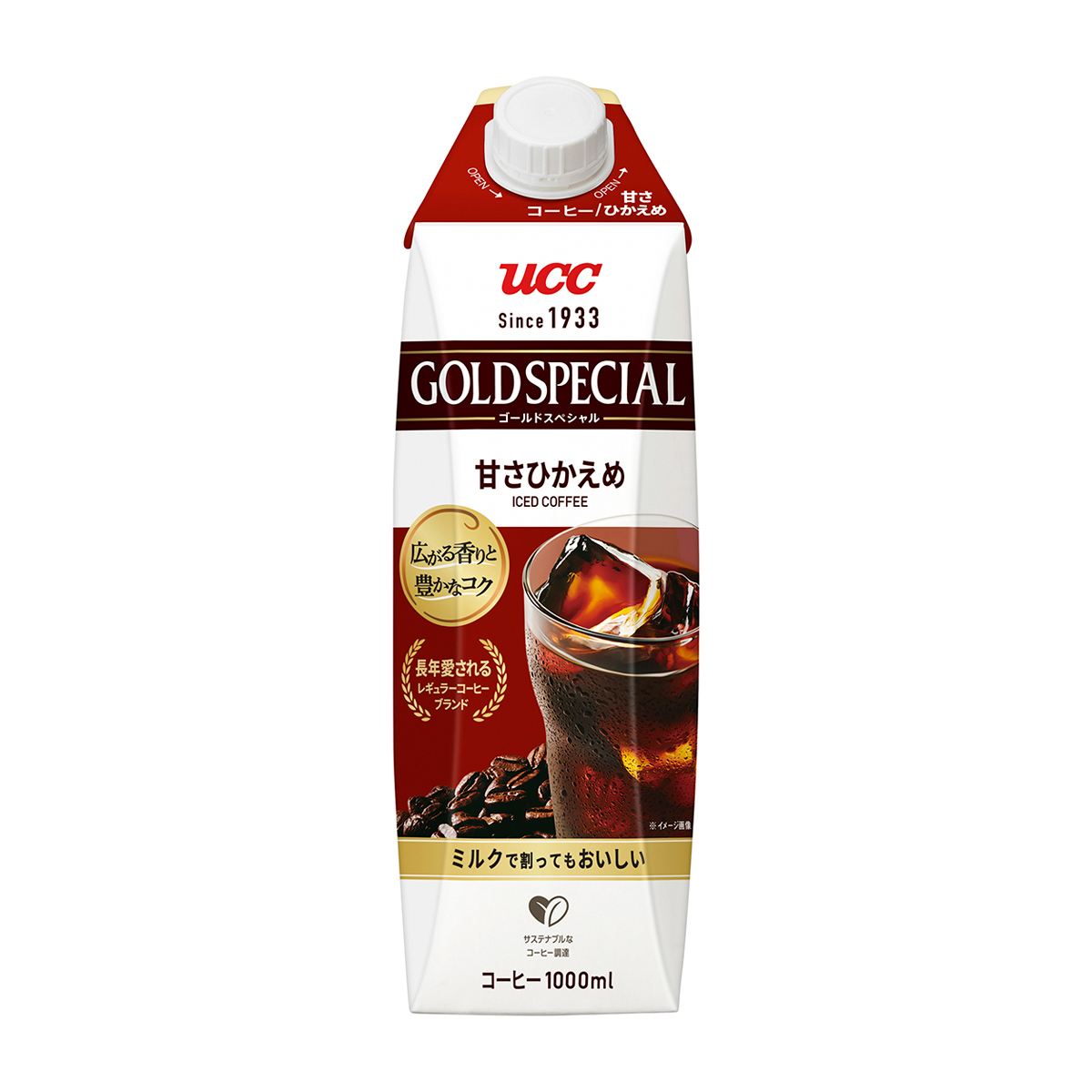 UCC　ゴールドスペシャルアイスコーヒー甘さひかえめ　1000ml(単品)
