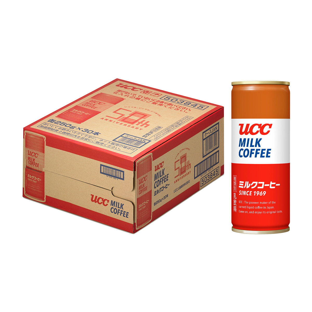 UCC　ミルクコーヒー缶ケース　250g(ケース　30本)