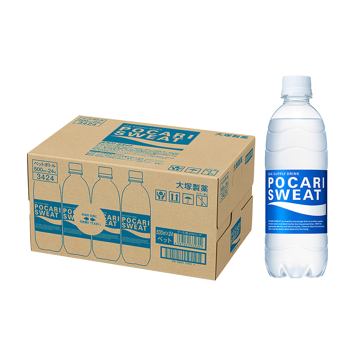 大塚製薬　ポカリスエット　丸型エコペット　５０0ｍｌ(ケース24本)