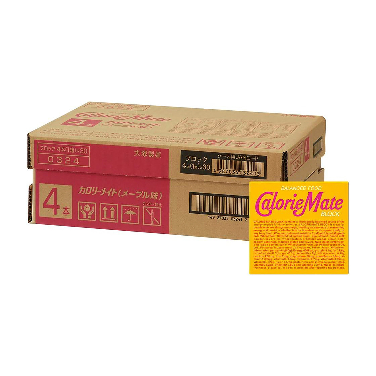 カロリーメイトブロック　メープル　4Ｐ（ケース30個）