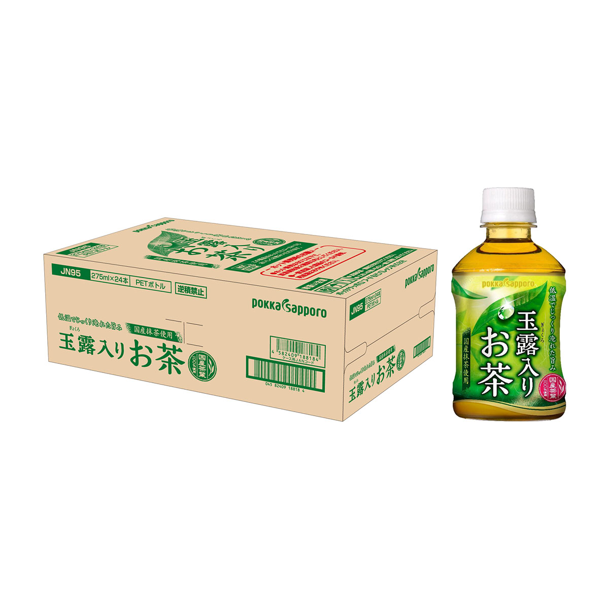 ポッカサッポロ　玉露入りお茶　２７５ＰＥＴ　【ケース２４本】