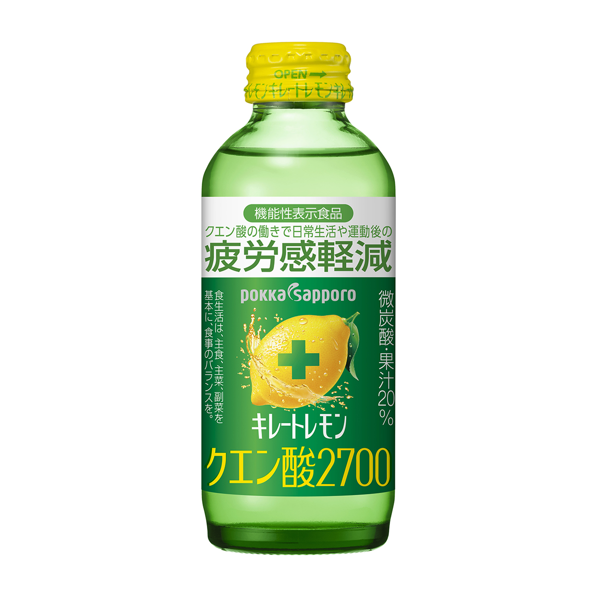 ポッカサッポロ　キレートレモン　クエン酸２７００　瓶１５５ｍｌ