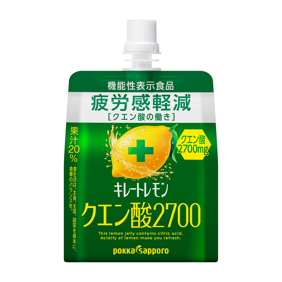 ポッカサッポロ　キレート　クエン酸２７００ゼリー　１６５ｇ