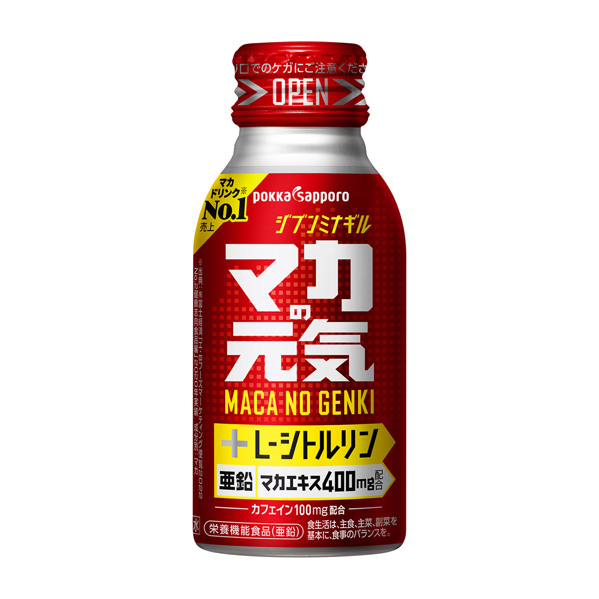 ポッカサッポロ　マカの元気　ボトル缶　１００ｍｌ